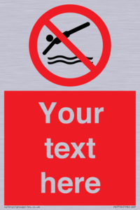 Custom prohibition no diving